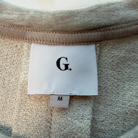 Goop G Label Womens Puff Sleeve Ruffle Shoulder Sweatshirt Size M Soft Romantic - Picture 5 of 6